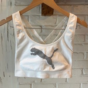 White Puma sports bra